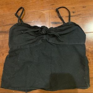 Brandy Melville Black Sasha Bow Top